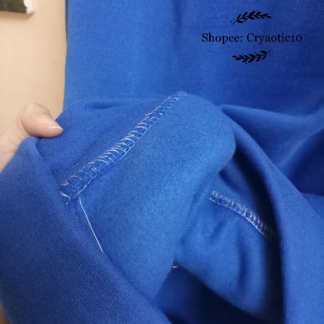[ĐỦ SIZE - Kèm hình thật] Áo hoodie trơn nỉ dày xanh dương blue basic hoodie unisex