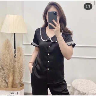 Set kẻ đen ren