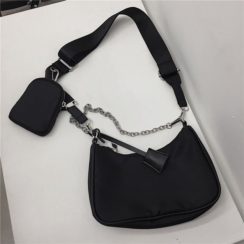 Túi đeo chéo chất nylon thiết kế 3 trong 1 hợp thời trang
