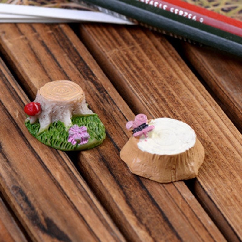 Set 2 mô hình gốc cây trang trí sân vườn độc đáo sinh động