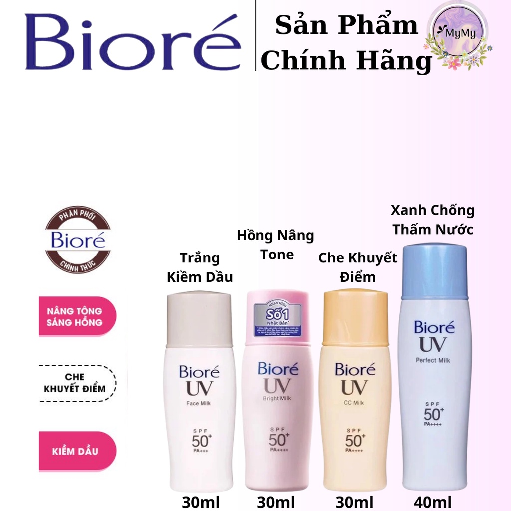 Sữa Chống Nắng Biore UV 50+ (PA++++) 30ml & 40ml