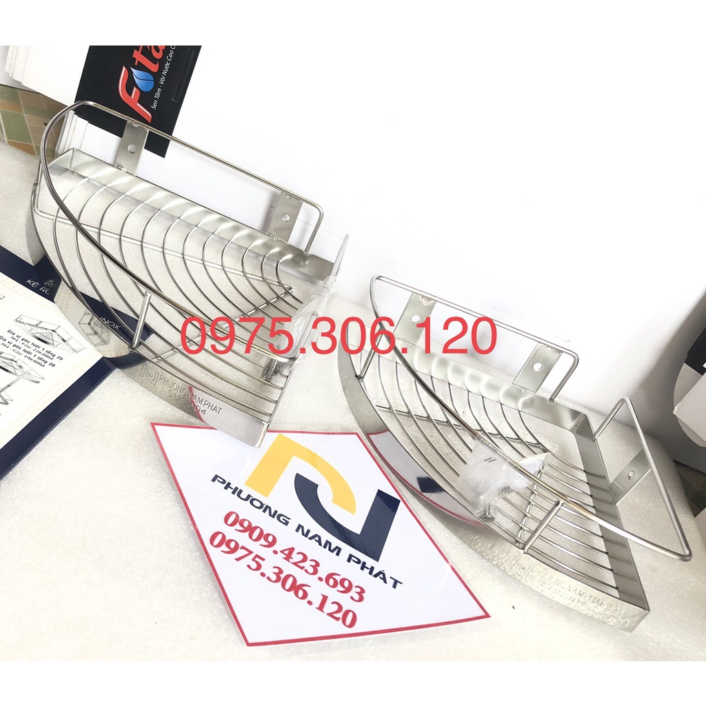 Kệ góc đựng sữa tắm dầu gội trong nhà tắm inox 304 KGL1 KỆ GÓC LƯỚI 1 TẦNG, hàng đặt xưởng tăm tốt