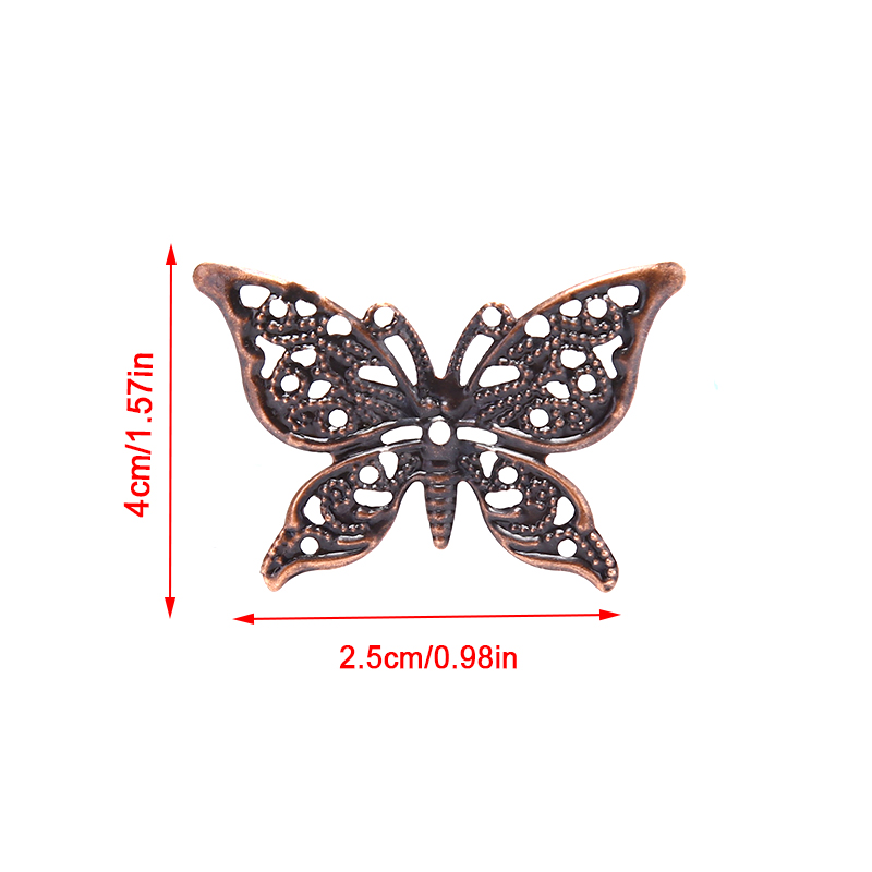 [TheOne] Set 50 Phụ Kiện Kẹp Hình Bướm Cổ Điển Bằng Kim Loại Làm Trang Sức Thủ Công DIY