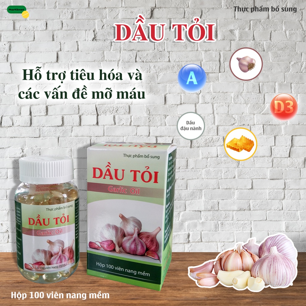 Hỗ Trợ Tiêu Hóa, Giảm Cholesterol, Ổn Đinh Huyết Áp Dầu Tỏi Garlic Oil