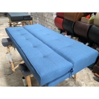 Sofa bed màu nỉ xanh V3320