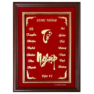 Bàn thờ tổ nghiệp mạ vàng 24k cao cấp