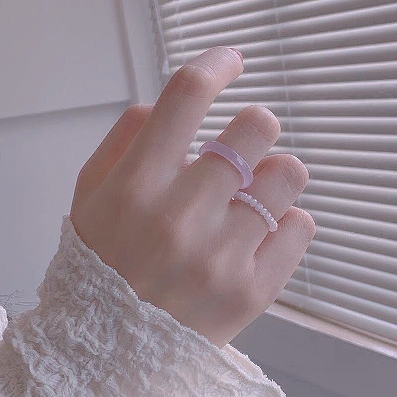 Set nhẫn phale màu pastel