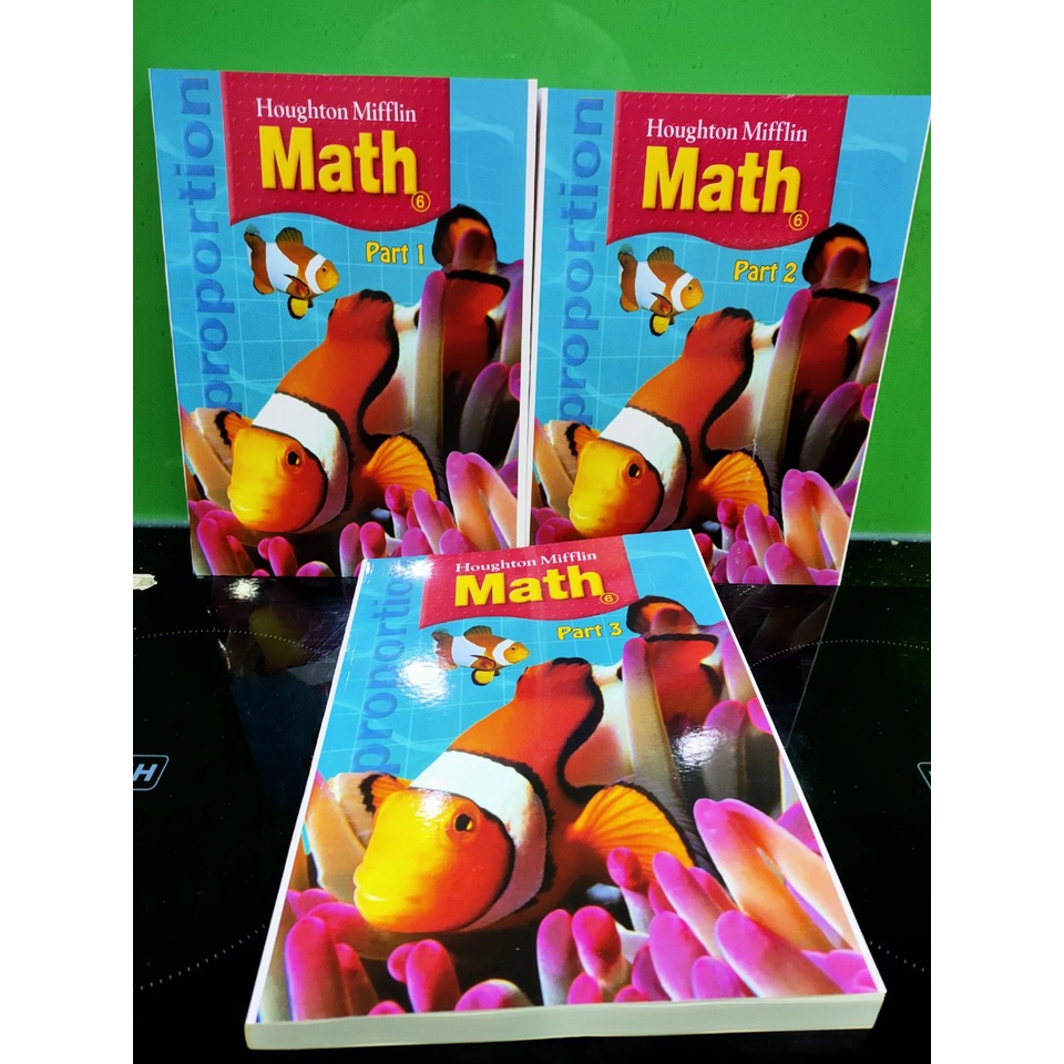 [Freeship]Bộ đẹp 3c - Full Colours - Math - Houghton Mifflin - Grade 6