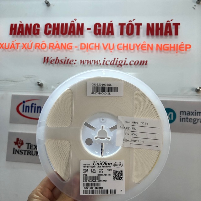 [100pcs] Điện trở 0805 giá trị 10k 5%