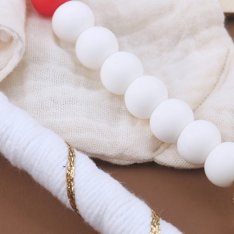 Bộ 6 Món Đồ Chơi Gồm Khăn Cotton Và Kẹp Ti Giả Bằng Silicone Hình Thỏ Cho Bé