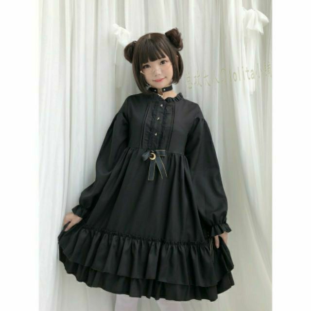 Đầm Lolita Gothic Nơ Trăng Sao