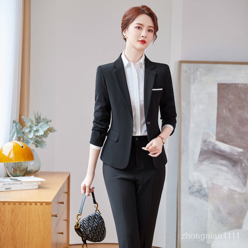 Bộ Trang Phục Công Sở Tay Dài Thanh Lịch Thời Trang Xuân Thu Cho Nữ