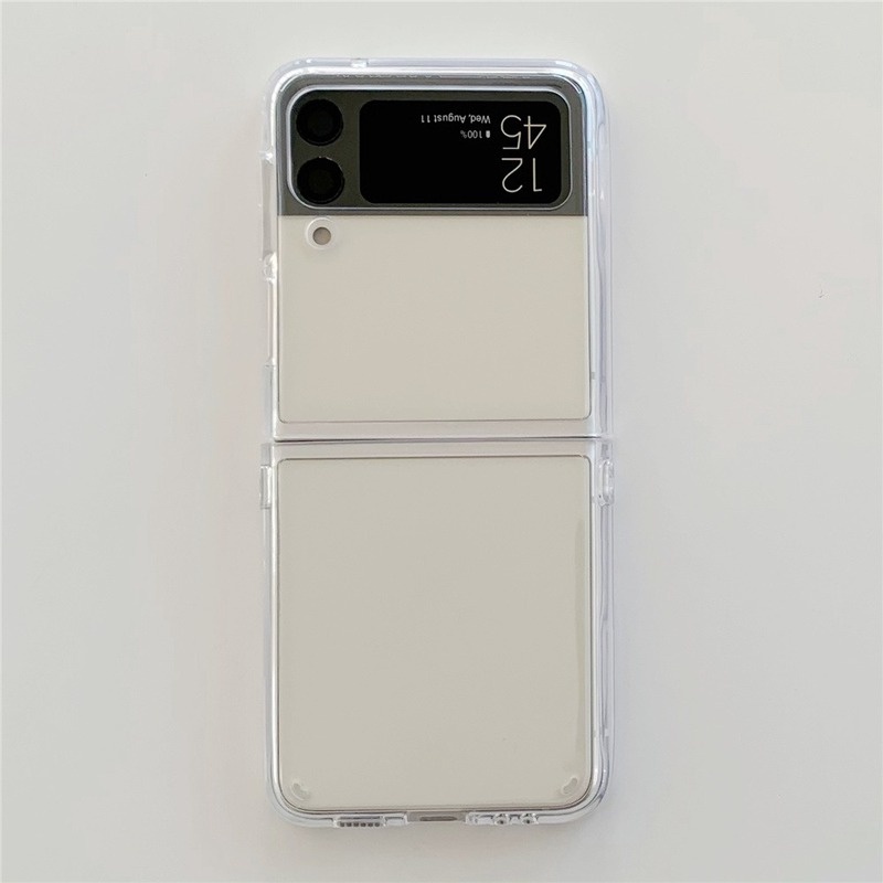 Ốp Điện Thoại PC Cứng Trong Suốt Chống Sốc Cho Samsung Galaxy Z flip 4 Z flip 3 Z Flip4 Zflip3 Samsung Z Flip3