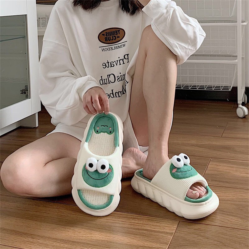 Dép bông đi trong nhà hình chú ếch xanh 🔥HOT TREND🔥 siêu êm cute ngộ nghĩnh MSP0222