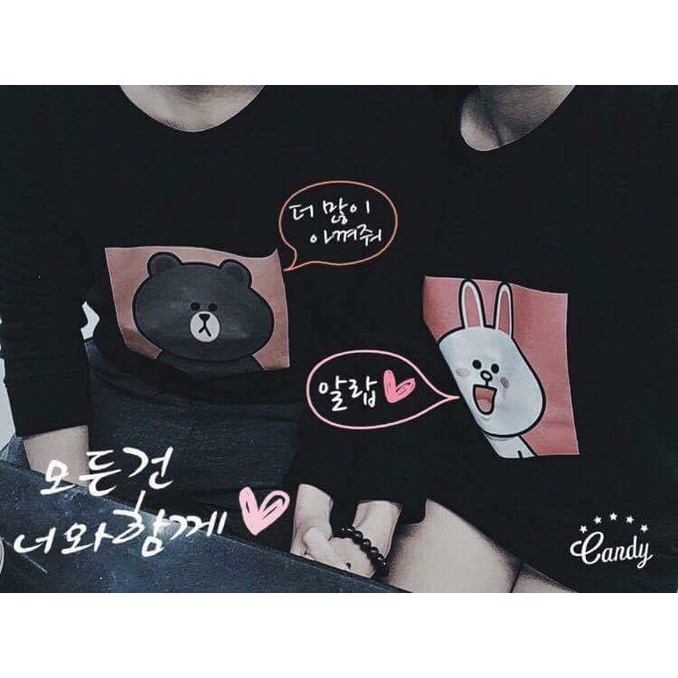 ÁO NỈ GẤU BROWN VÀ THỎ CONY
