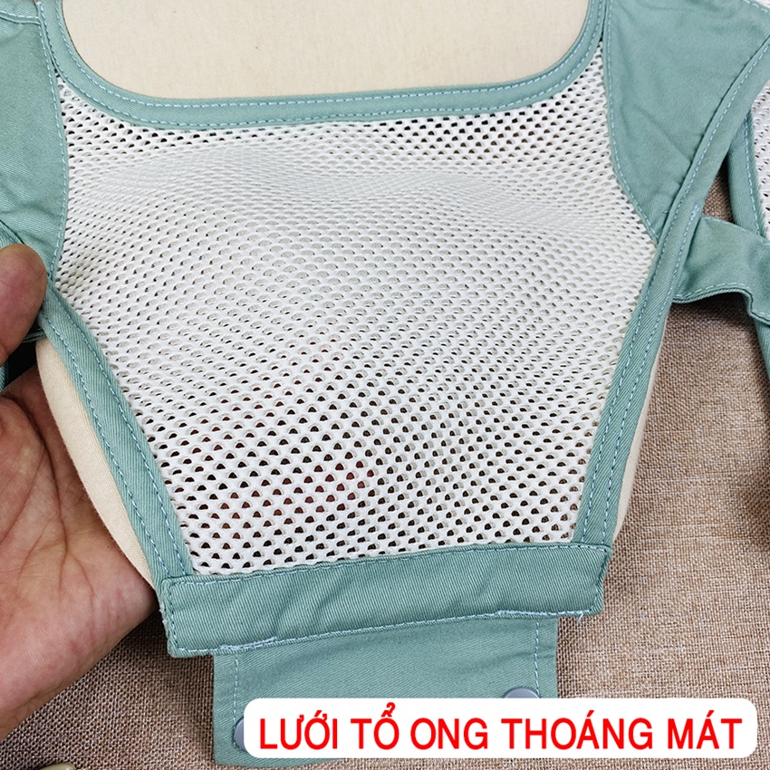 Địu Em Bé 6 Tư Thế INBEAR [IBC-4100] - Chống Gù, Có Lưới Tổ Ong Thoáng Khí, Đai Em Bé Sơ Sinh