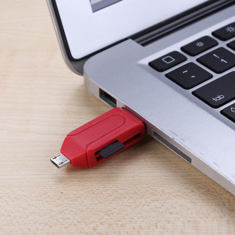 Đầu đọc thẻ nhớ TF/SD 2 trong 1 đa chức năng cắm USB 2.0