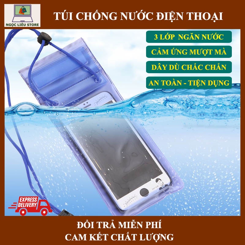 Túi đựng điện thoại chống nước trong suốt, thiết kế chắc chắn, an toàn, phù hợp với tất cả các dòng điện thoại.