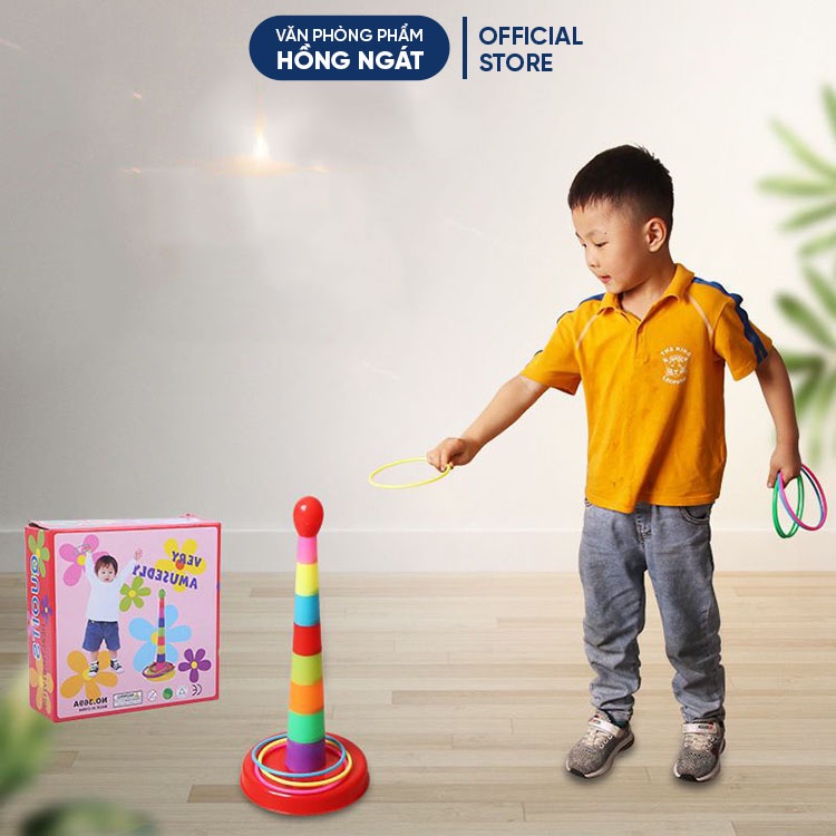 Đồ chơi giáo dục bộ ném vòng màu sắc là giáo cụ dạy học giúp cho bé thông minh sáng tạo phát triển trí tuệ GC28