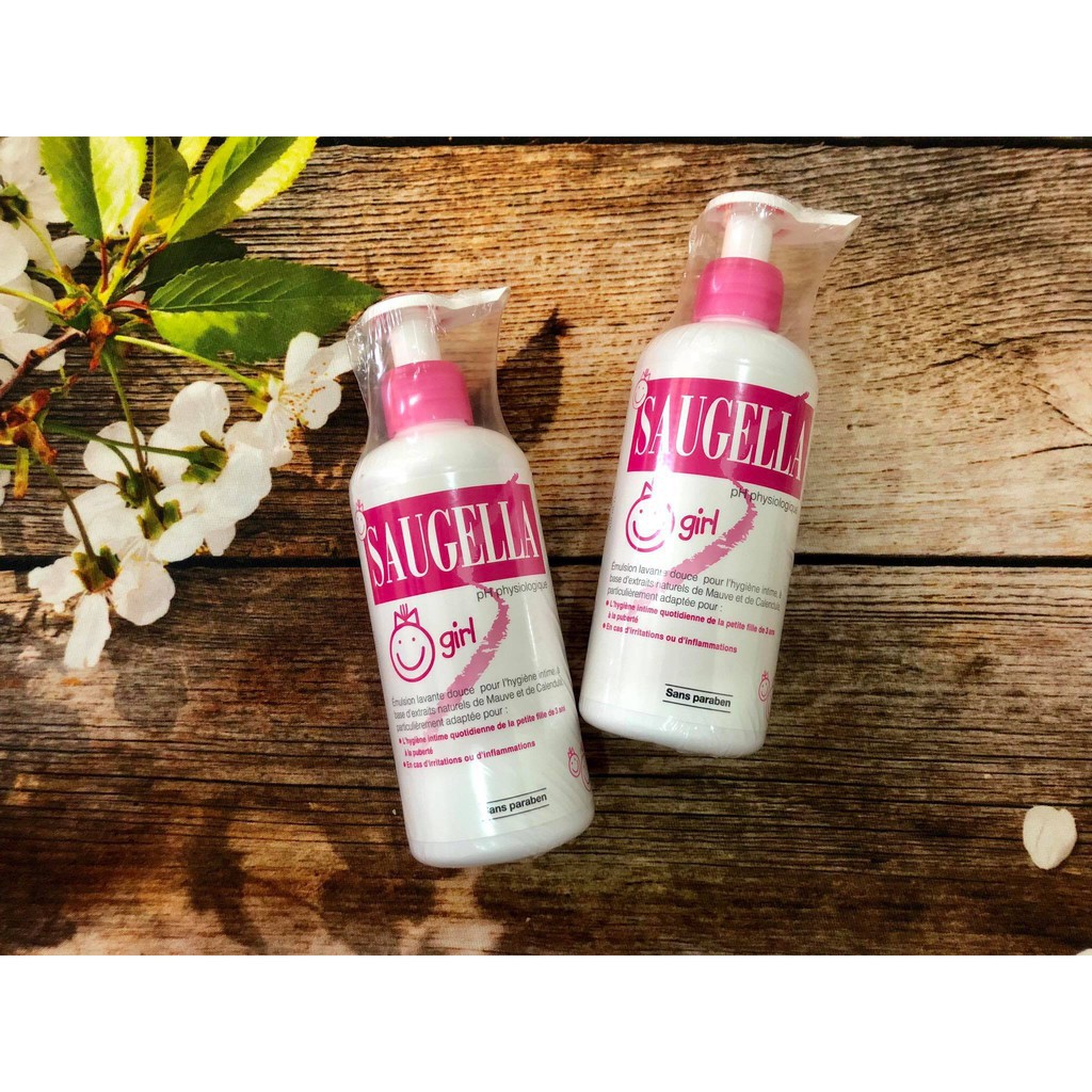 Dung dịch vệ sinh cho bé gái Saugela girl 200ml, cho bé từ 3-12 tuổi