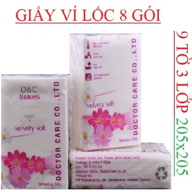 Combo 10 gói Giấy tissue doctor care