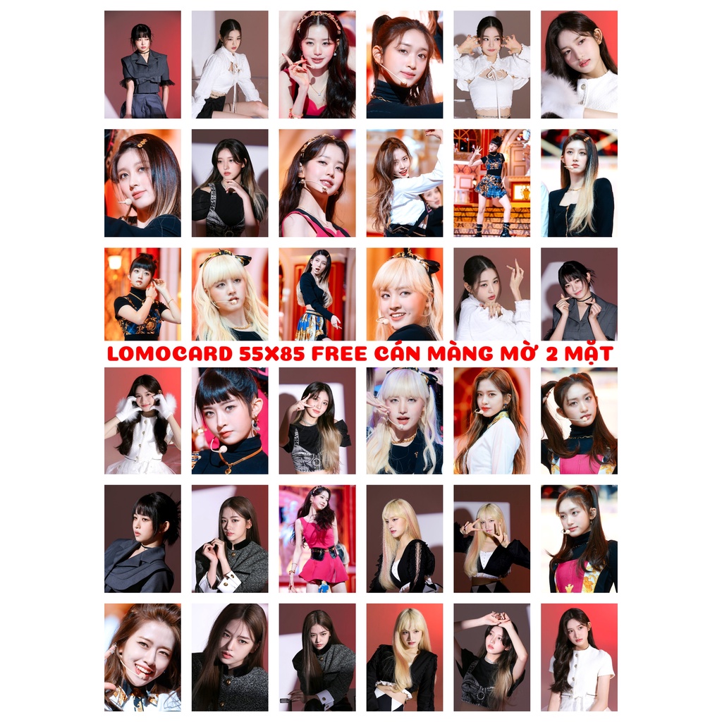 Lomo card 36 ảnh nhóm IVE - ELEVEN bộ ảnh Inkigayo + Naver