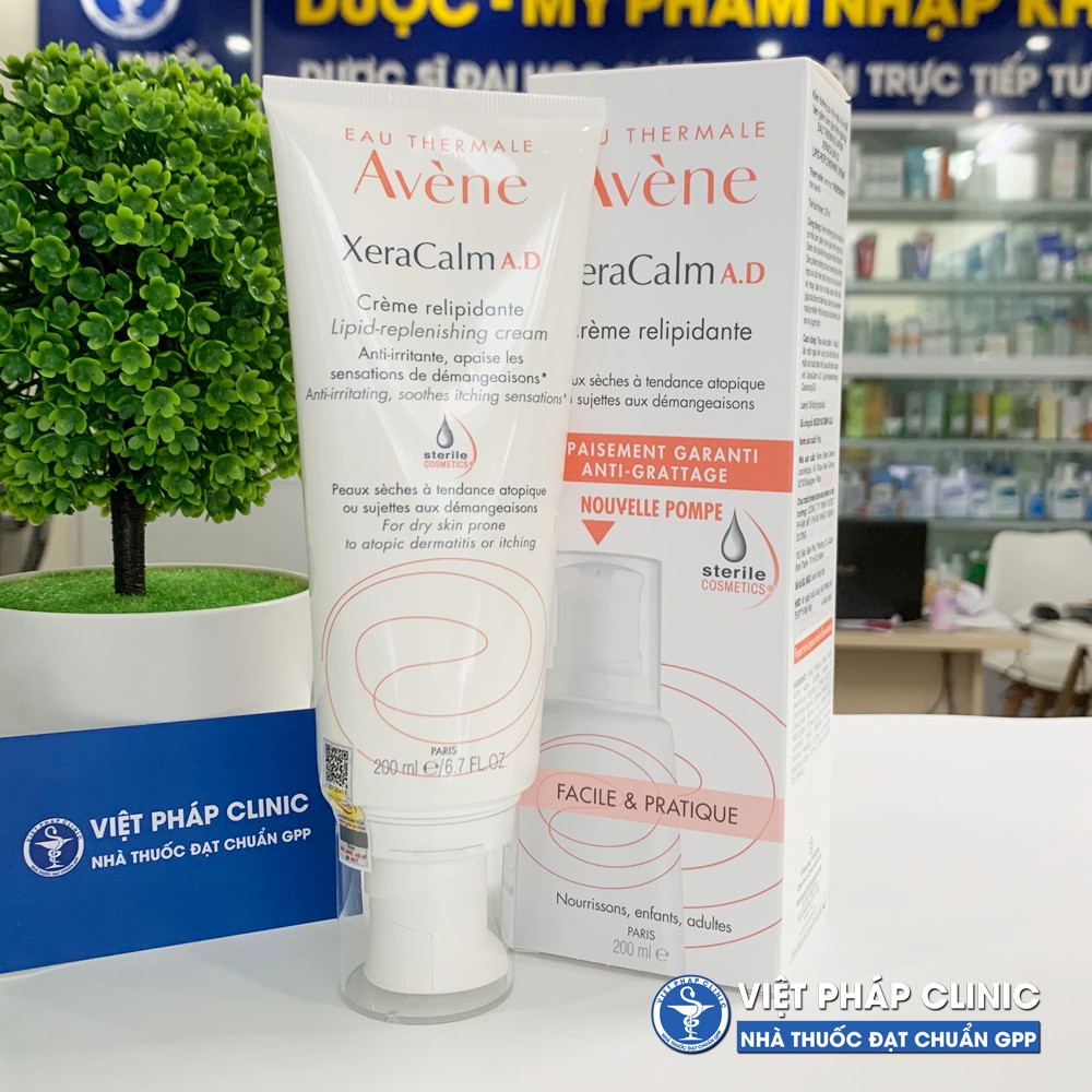 Kem dưỡng ẩm cho da khô ngứa Avene Xeracalm AD Cream 200ml