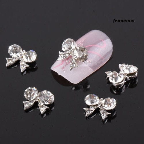 [Hàng mới về] Bộ 10 hạt đính trang trí móng hình nơ 3D đáng yêu