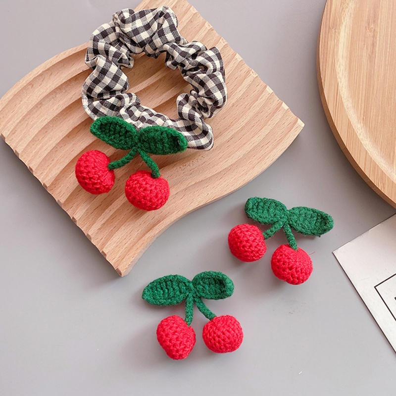 Bộ Kẹp Tóc Và Dây Buộc Tóc Hình Quả Cherry Dùng Hóa Trang / Chụp Ảnh