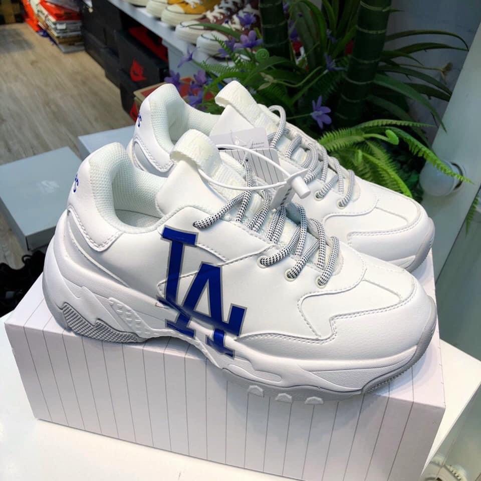 😊shophongtuyet😊Giày sneaker MLB Ny chữ vàng và Boston đế độn tăng chiều cao Hot trend nam nữ, Giày thể thao MLB