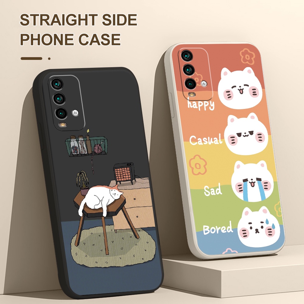 Ốp Điện Thoại Silicon Mềm Hình Mèo Cho Xiaomi Redmi 10 9T 9C NFC 9A 9 8A 8 6 6A NOTE 11 10 9 8 7 PRO 9S 4G 5G K20 PRO K30 30i