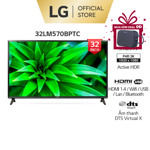 Smart HD Tivi LG 32 inch 32LM570BPTC - Model 2019 - Miễn phí lắp đặt