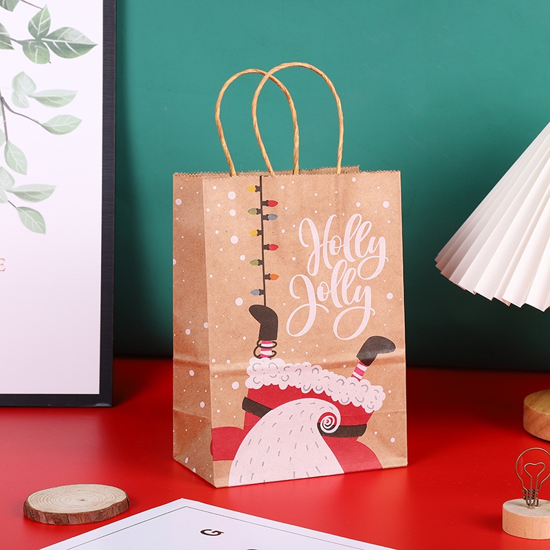 Túi quà tặng giấy kraft Giáng sinh, túi giấy Christmas