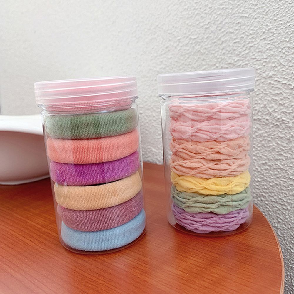 Set 7 dây buộc tóc co giãn màu sắc ngọt ngào phong cách Hàn Quốc thanh lịch nhẹ nhàng cho nữ