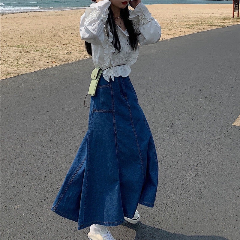 Chân Váy Jean / Bò Dáng Xoè Chữ A Taobao Order