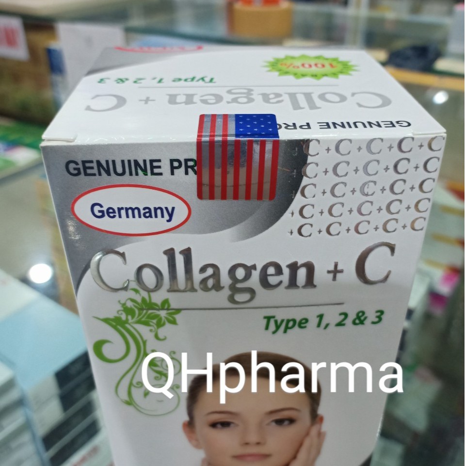 Collagen C 16000mg lọ 60 viên giúp trắng da,mờ thâm nám,chống lão hóa