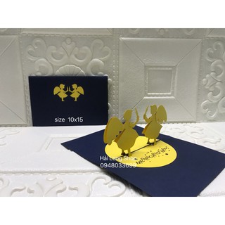 Thiên thần 6 - noel - thiệp 3d