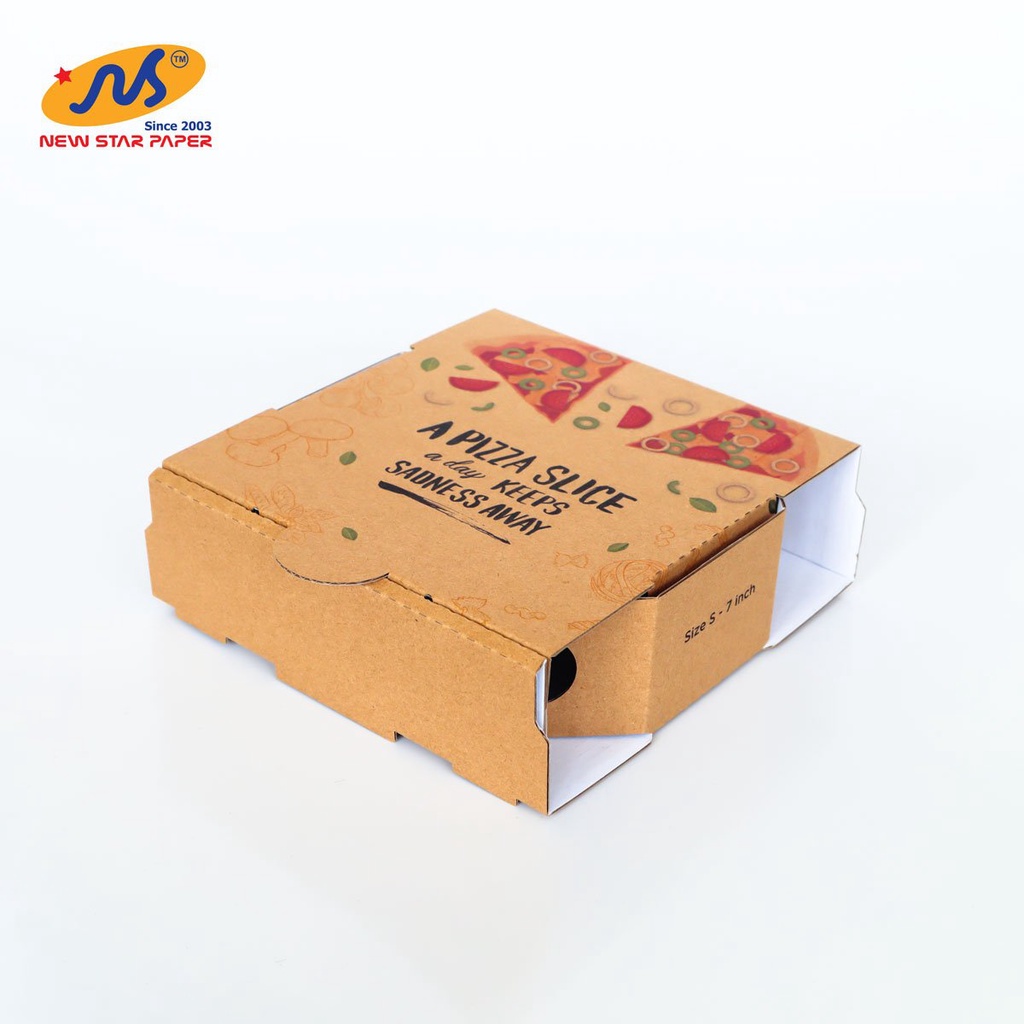 Size S - 17x17x5cm. Bó 10 hộp giấy pizza