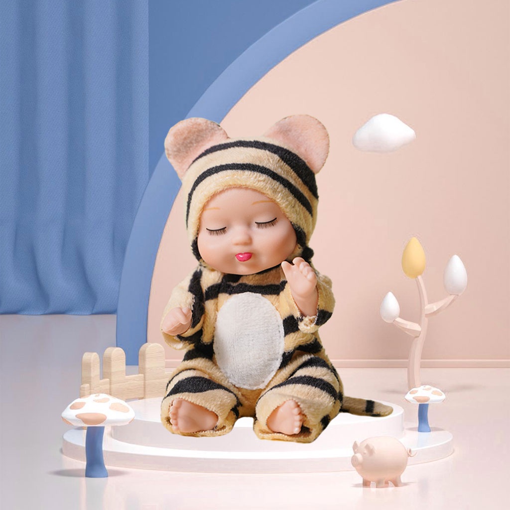 Đồ chơi trang trí móc khoá hình em bé búp bê đang ngủ dễ thương