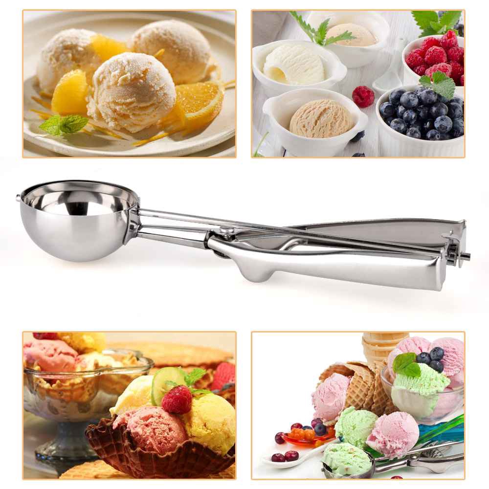Muỗng Múc Kem Viên Bằng Thép Không Gỉ
