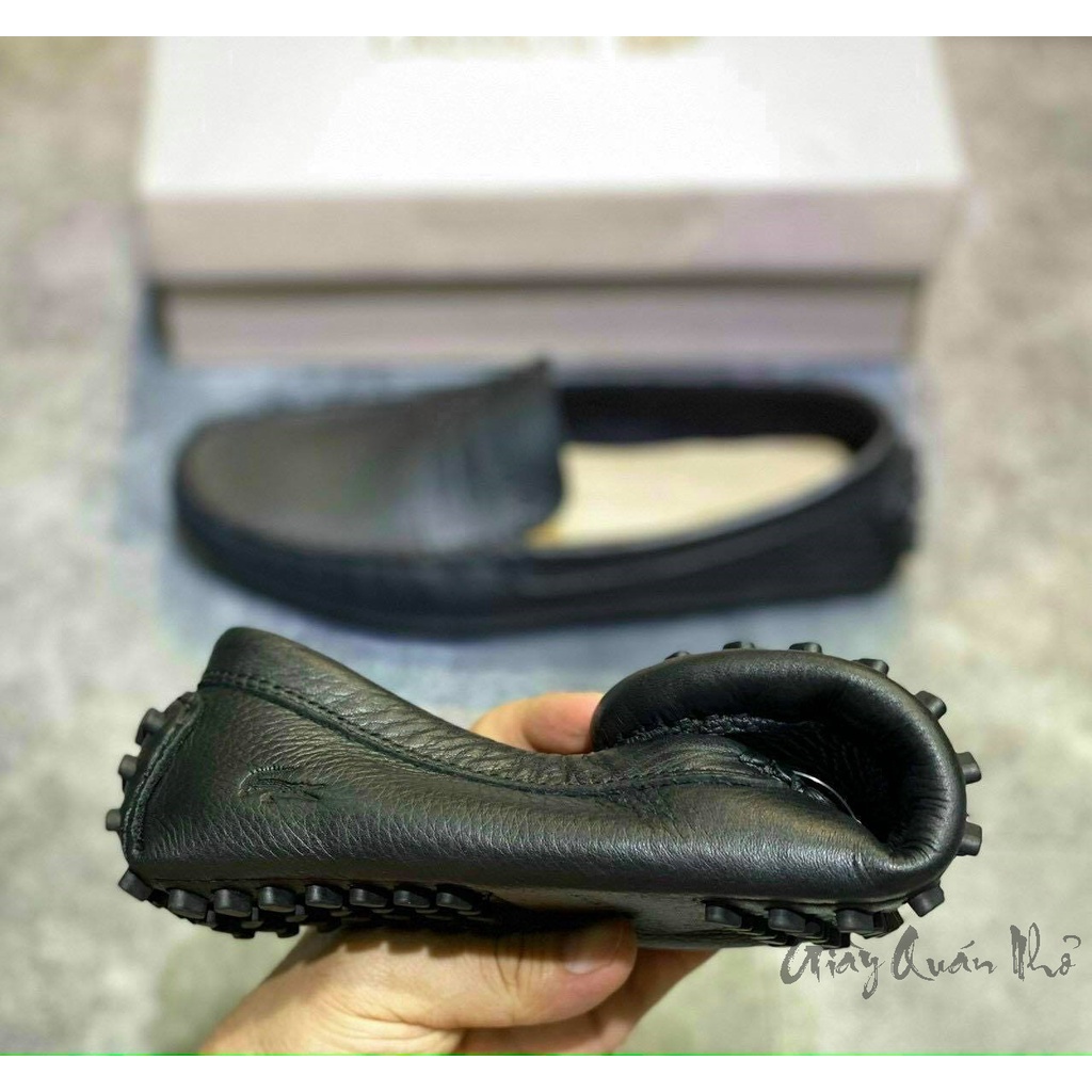 Giày mọi nam lacos.te, da mềm, mát, mịn, êm, đẳng cấp hàng xịn; size 39-44 (màu đen)