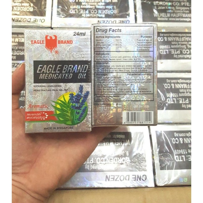 DẦU GIÓ NƯỚC TRẮNG CON Ó 2 NẮP LAVENDER EAGLE BRAND HÀNG XÁCH TAY TỪ MỸ 
