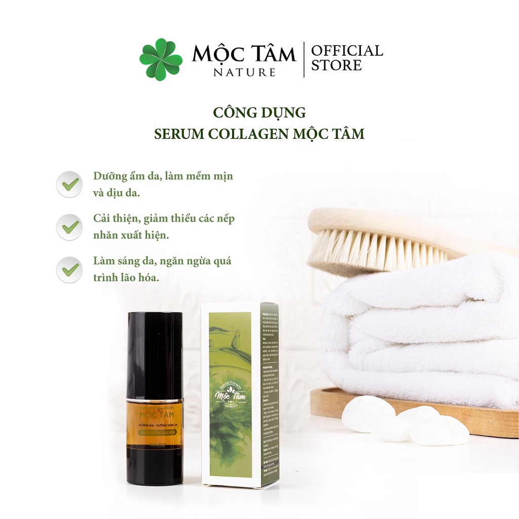 Serum Collagen Mộc Tâm 20g - Tăng Sinh Collagen elastin, Dưỡng Trắng Giảm Nám