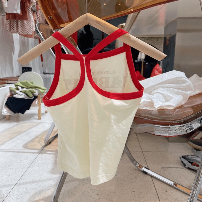 Áo Hai Dây Mùa Hè Mềm Mại Thoải Mái In Họa Tiết Thỏ Dễ Thương Hợp Thời Trang Phong Cách Hàn Quốc Cho Bé Gái