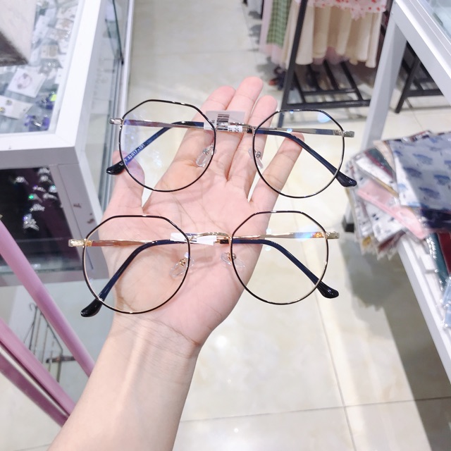 [ Ảnh thật ] Gọng kính Vintage Hàn Quốc kim loại mẫu vát đầu 2019 | BigBuy360 - bigbuy360.vn