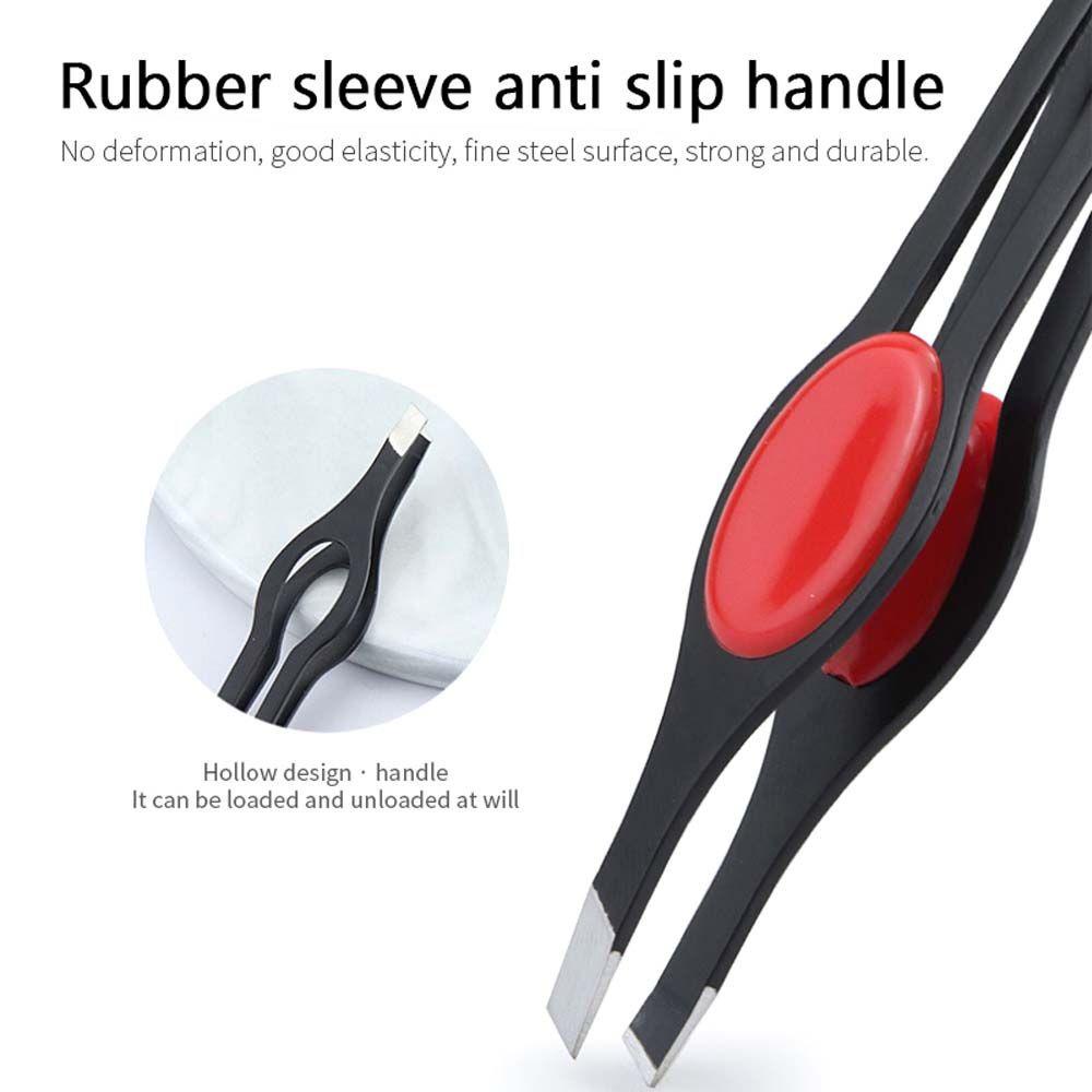 Nhíp Gắp Lông Mi Tay Cầm Bằng Cao Su Chống Trượt