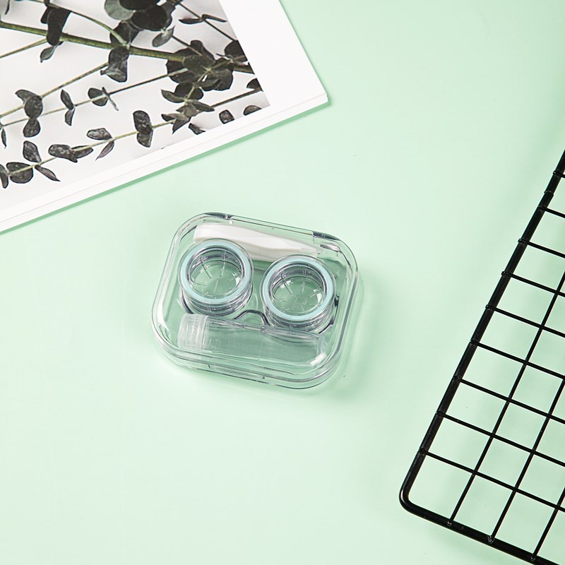 Hộp đựng kính áp tròng mini trong suốt phong cách mới tiện lợi dành cho nam và nữ