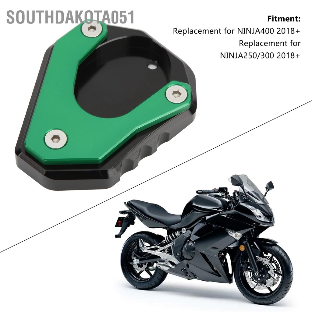 Tấm Mở Rộng Chân Chống Xe Máy Bằng Hợp Kim Nhôm Thay Thế Cho NINJA250 300 400 2018 +