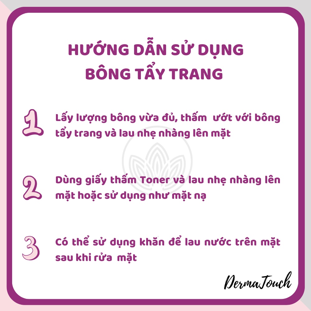 Bông tẩy trang Pháp Tetra Soin Pur 600 miếng - Dược mỹ phẩm Derma Touch