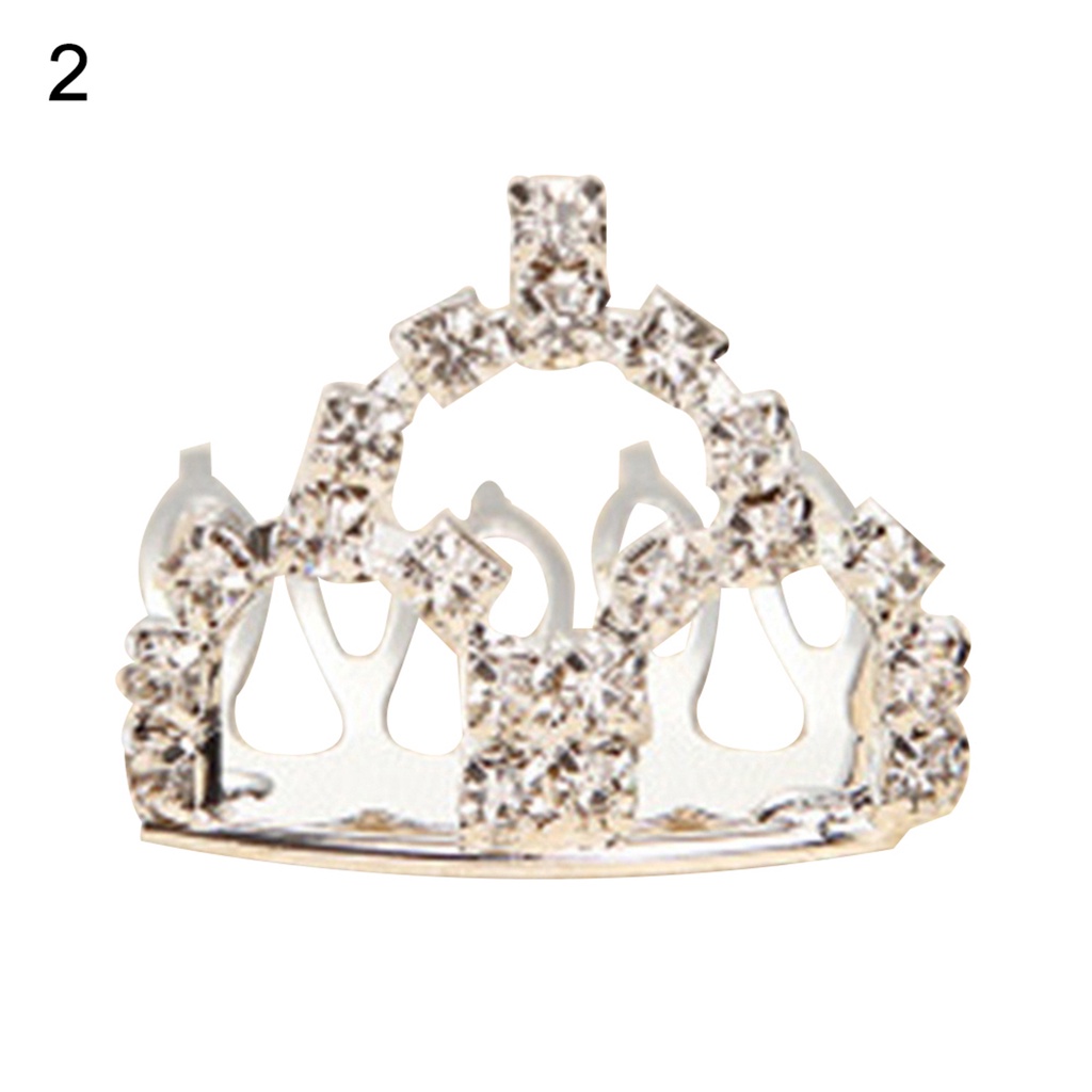 Lược Cài Tóc Hình Vương Miện Trái Tim Đính Đá Cho Bé Gái